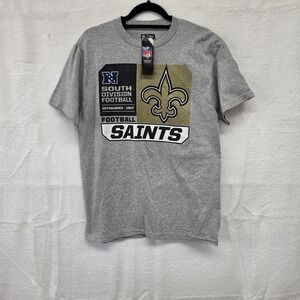 NWT M NFL Team Apparel New Orleans‎ Saints Mens Gray Graphic T-Shirt